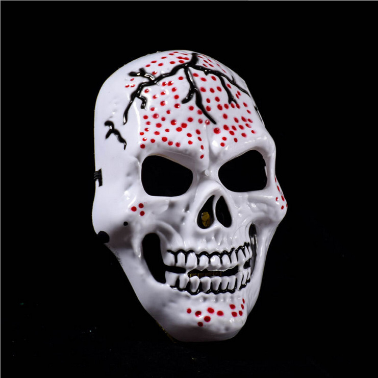 万圣节梅花骷髅头酒吧舞会恐怖吓人面具惊魂道具恶魔魔鬼面具