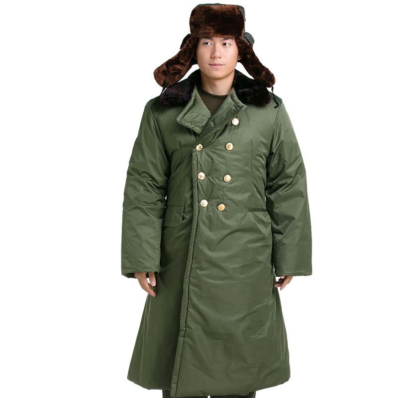防风防雪防寒保暖防潮加厚军大衣北方加长款7斤救灾涤卡棉大衣