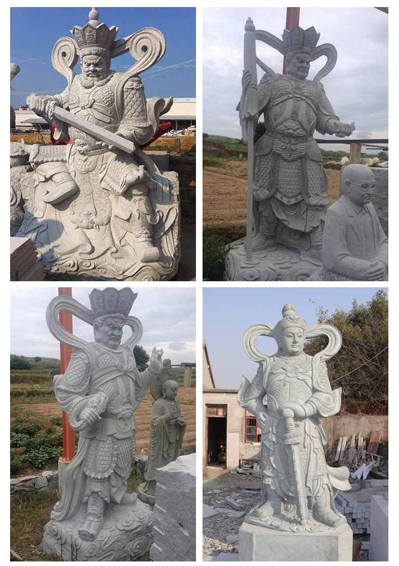 供应惠安石雕四大天王花岗岩青石四大金刚寺庙佛像定制