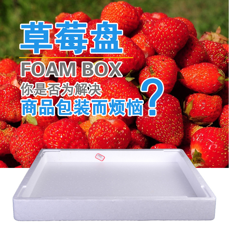 草莓盘批发 邮政运输包装盒  泡沫箱水果防震泡沫保鲜箱