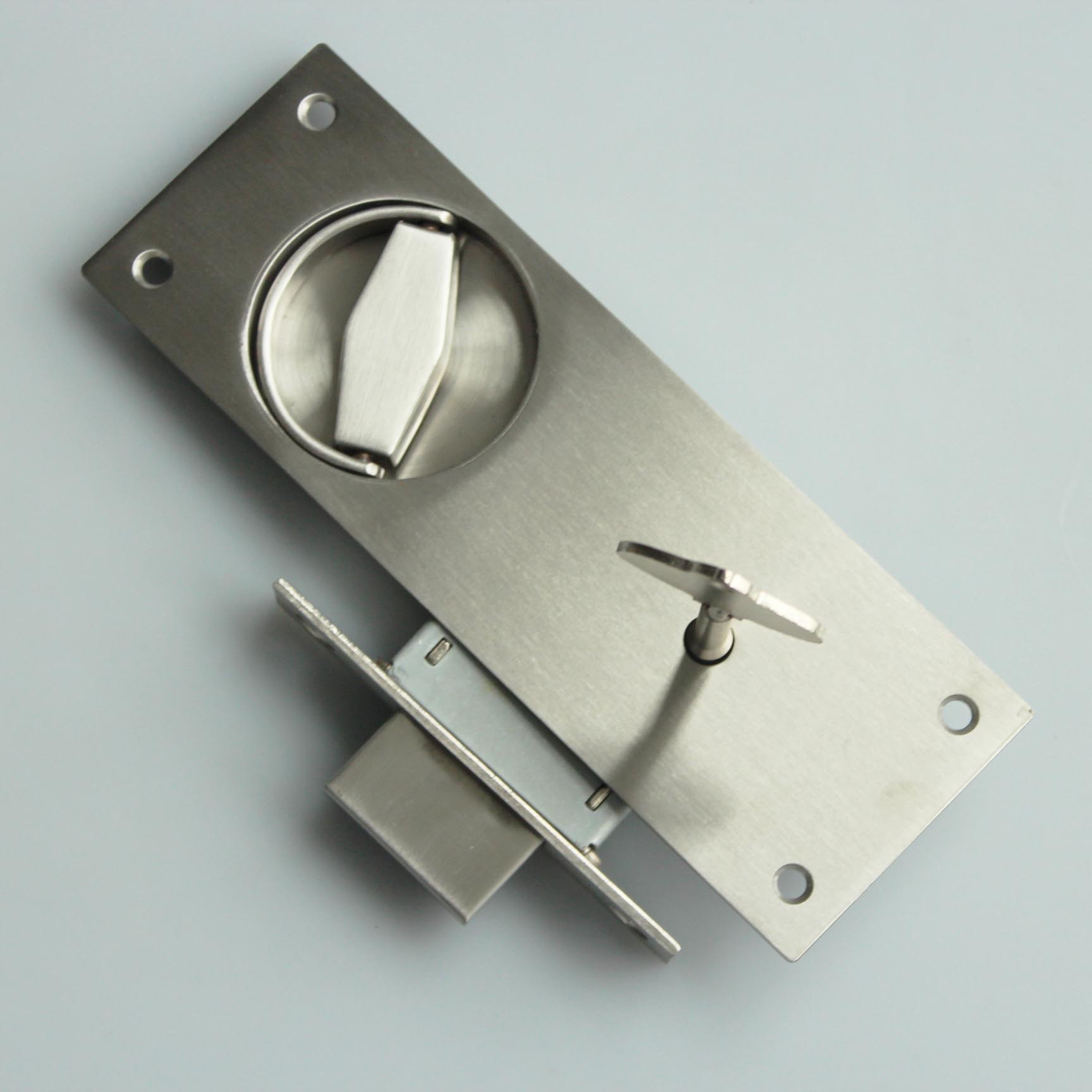 厂家生产304不锈钢拉环管井锁管道门锁面板锁圆形拉定制