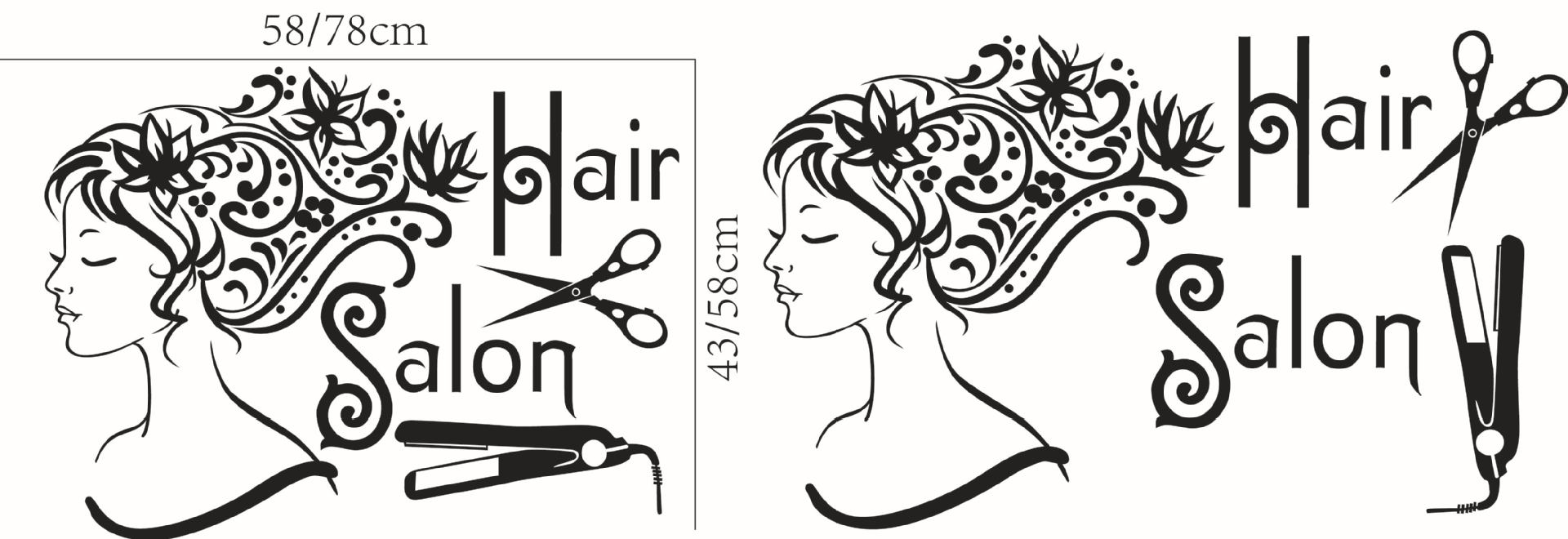 9882理发店标示精ji卧室背景装饰画客厅pvc墙贴一件批发墙贴