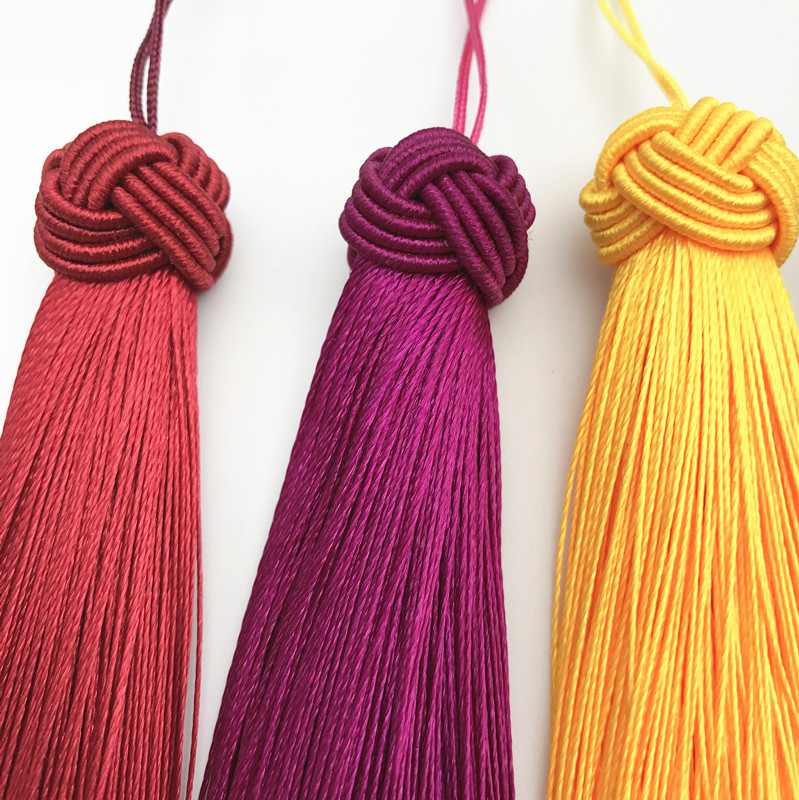 厂家菠萝帽流苏穗子 人造丝流苏吊穗批发 中国结饰品配件车包挂件