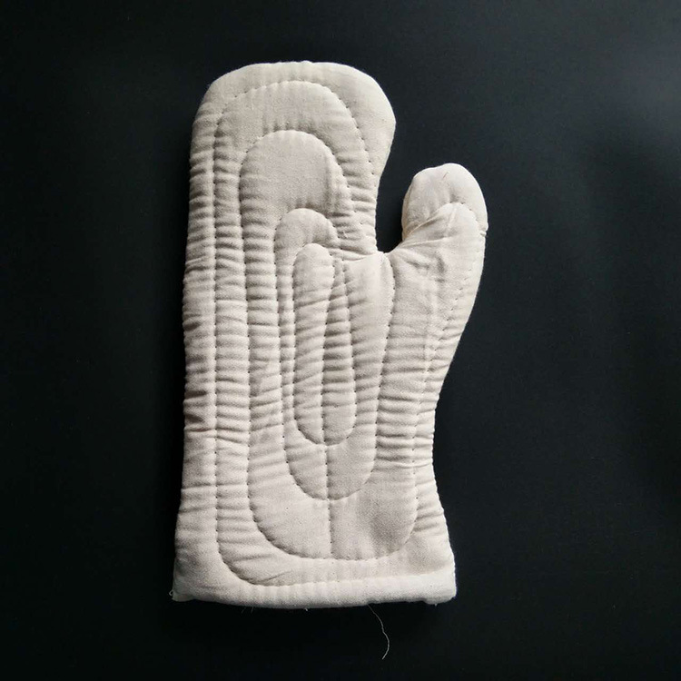 帆布手闷子加绒里衬耐高温手套烤箱隔热劳保手套钢铁厂专用手套