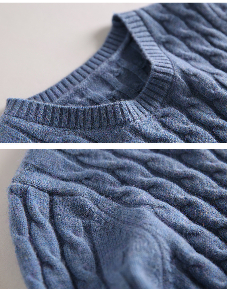 83010短款套头毛衣 2018早春女装八字纹编织百搭时尚针织衫女上衣