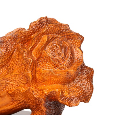 东阳红木雕刻工艺品白菜摆件 实木质招财家居风水开业礼品可刻字