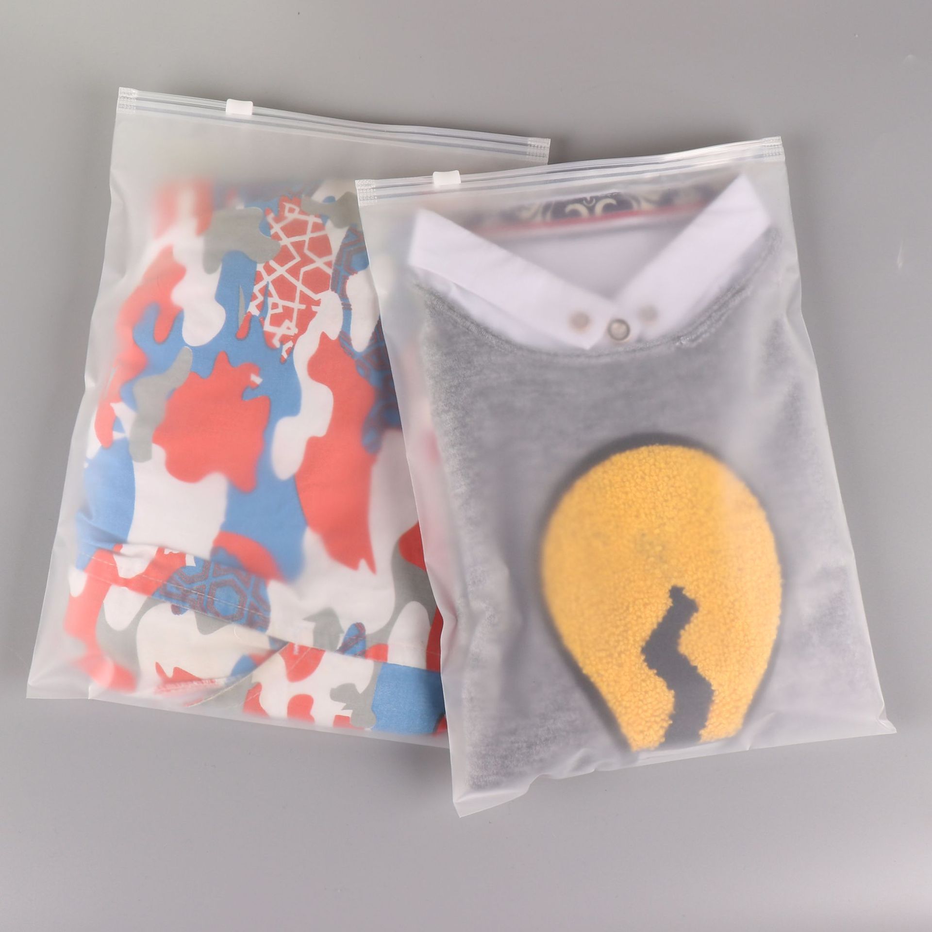 服装服饰包装袋t恤童装内裤磨砂拉链袋塑料夹链袋旅行服装收纳袋