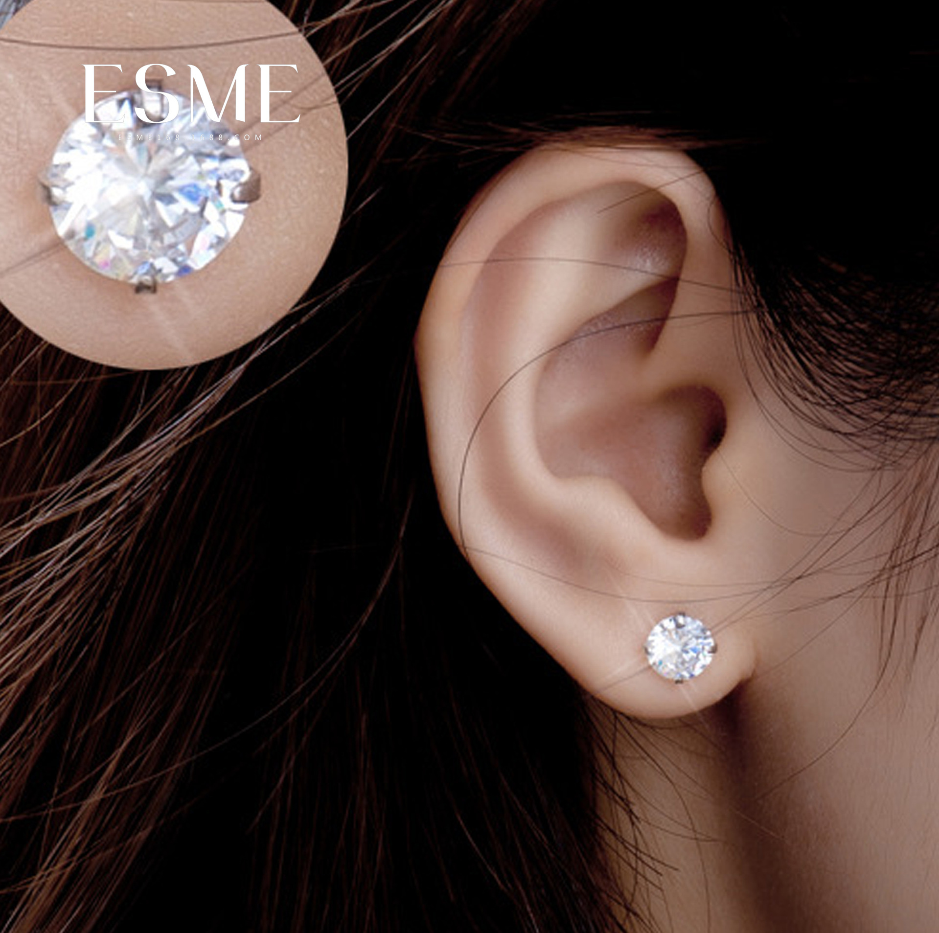 女四爪银耳钉 女款韩版 爆款银饰品批发 高端品质 时尚礼物