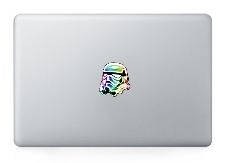 适用macbook苹果笔记本彩虹logo笔记本贴专业进口材质贴纸ipad贴