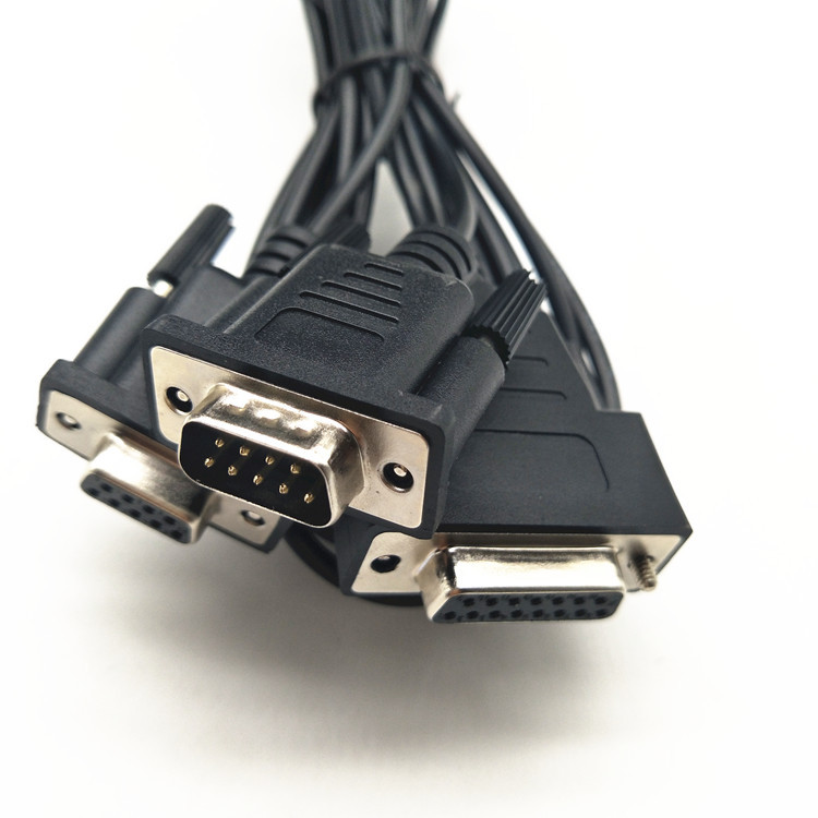 一拖二 db15转db9 串口线