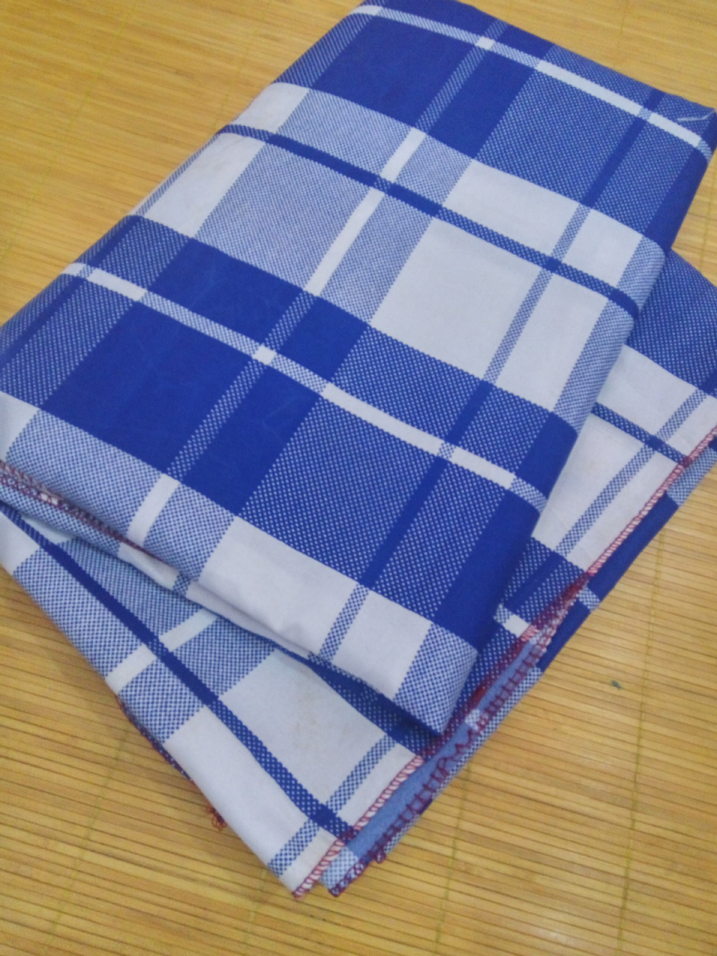 厂家供应蓝白格床单单人 床单批发 学校用棉质钻石绒床单