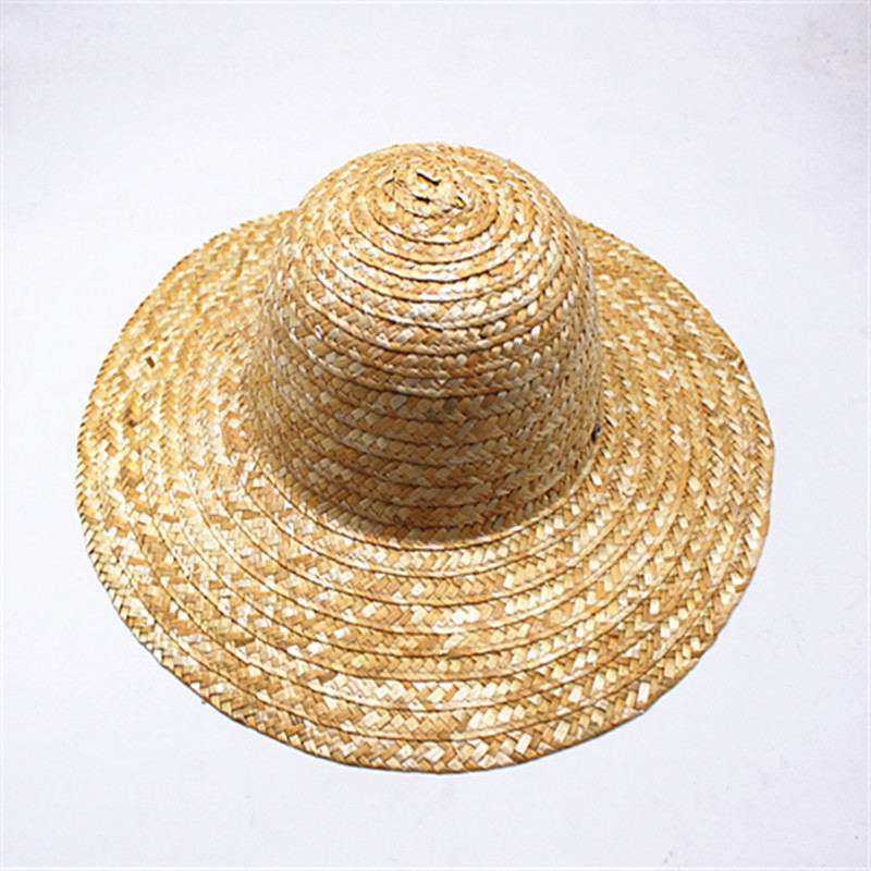 广告帽批发麦秆普通防晒遮阳农民手工防护劳保原色草帽40麦秸草帽