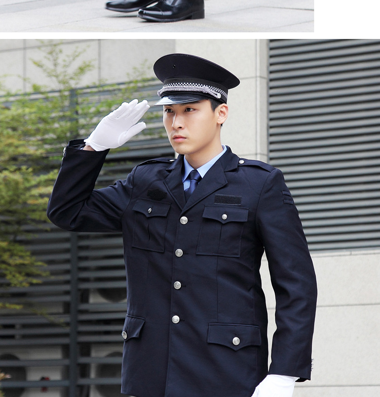 厂家批发老式保安服 保安制服西服式保安服常服 酒店物业保安春秋