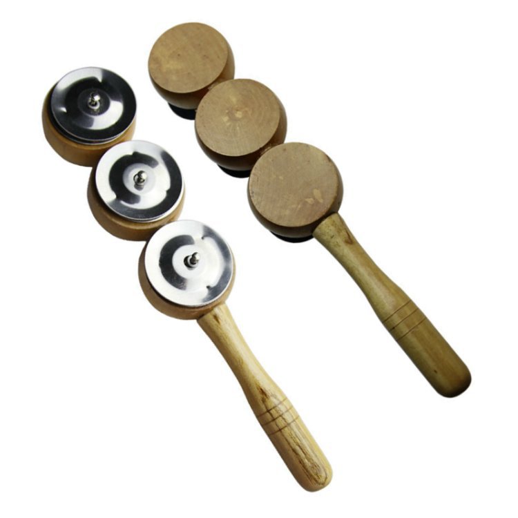奥尔夫乐器批发 3铃棒镲 清漆板镲铃片 打击乐器木制摇铃厂家供应