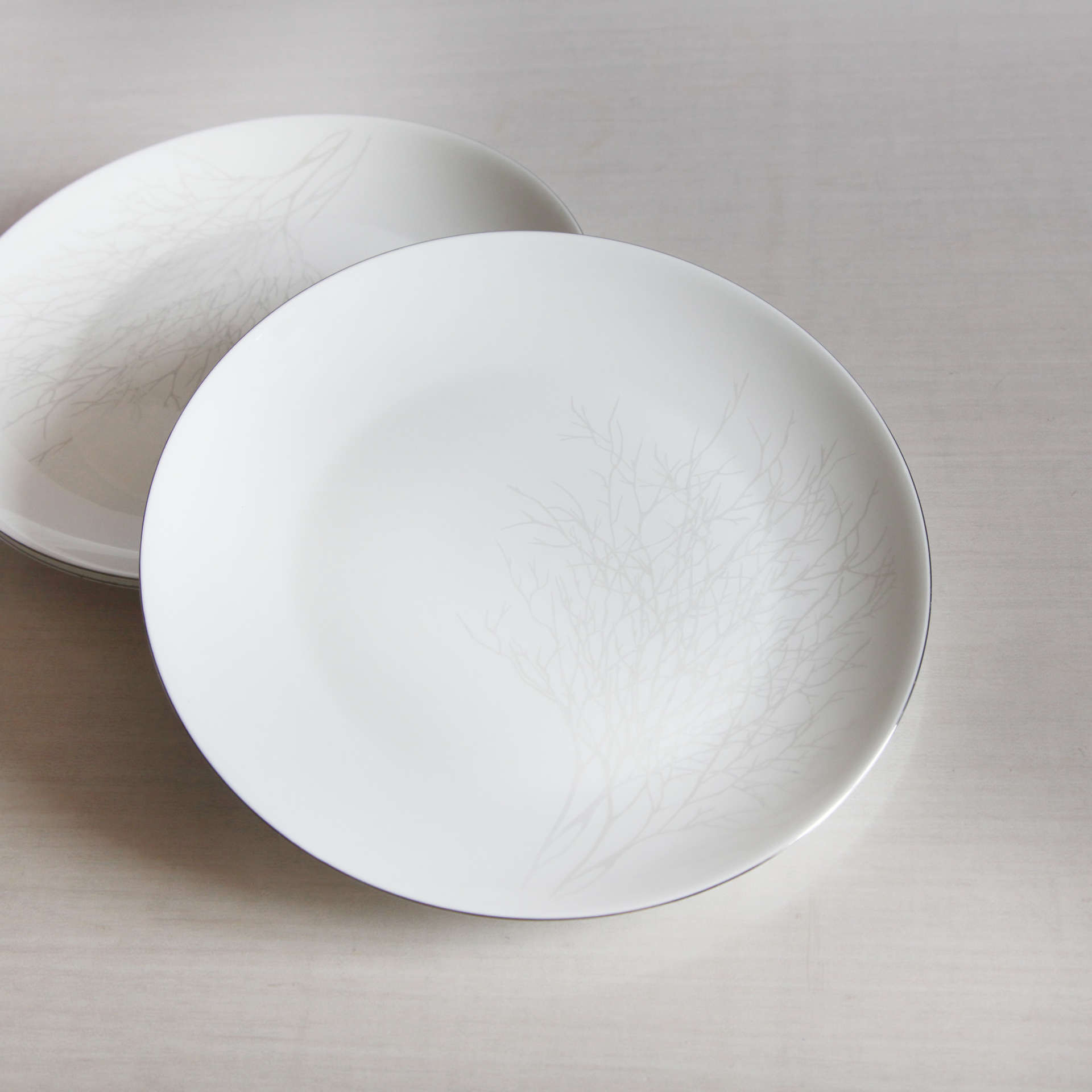 雷格唐山骨瓷8寸月光盘白瓷菜饭盘可印logo