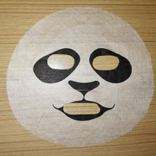 动物印花面膜纸加工 图案面膜基布 熊猫图案印花面膜纸