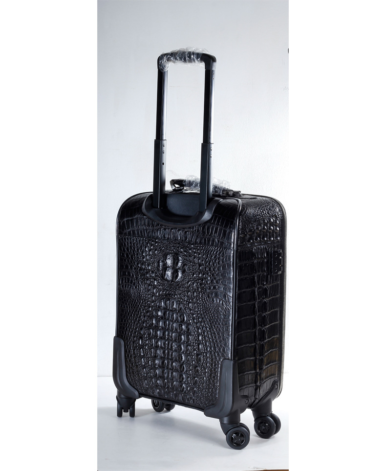 鳄鱼皮拉杆箱四轮真皮旅行拖箱支持分销一件代发新款 el0001
