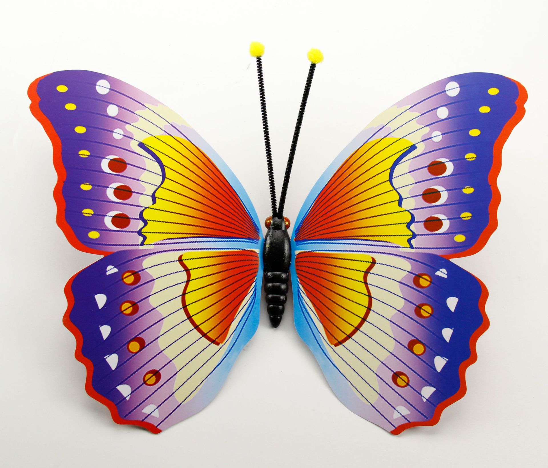 40cm单层仿真蝴蝶 工艺品装饰蝴蝶 塑料蝴蝶配件 pvc挂式蝴蝶玩具