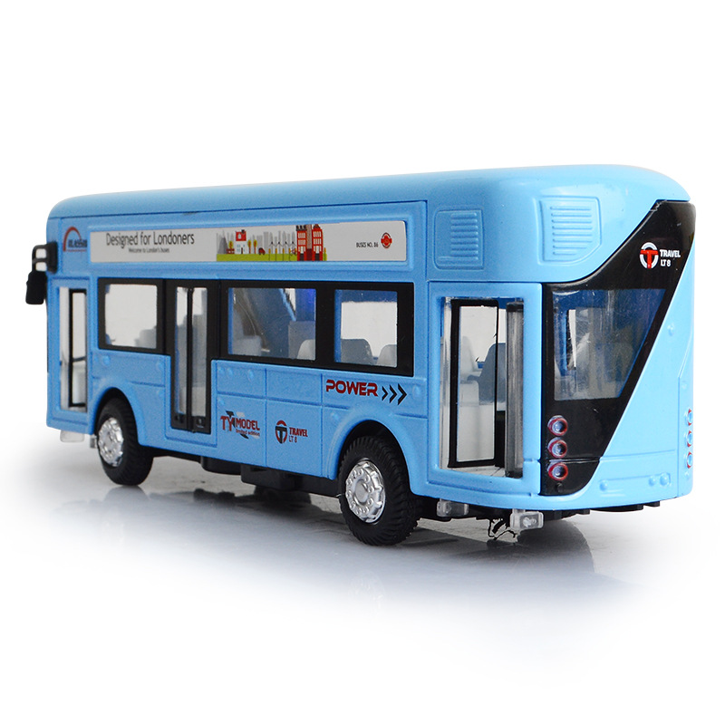 1:50天鹰盒装单层巴士旅游大巴公交车模型玩具儿童合金汽车模型