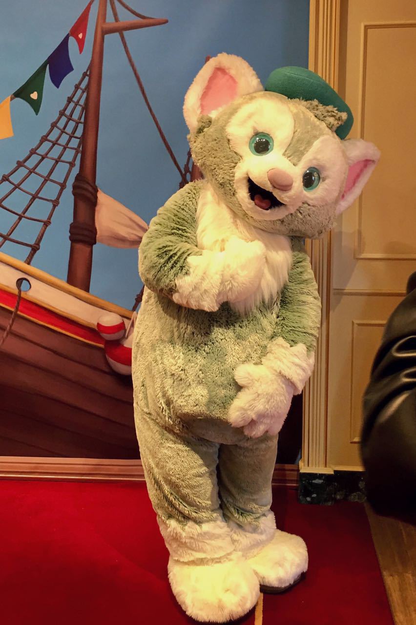 新款日本duffy达菲朋友gelatoni托尼画家猫咪毛绒公仔站坐姿吊饰