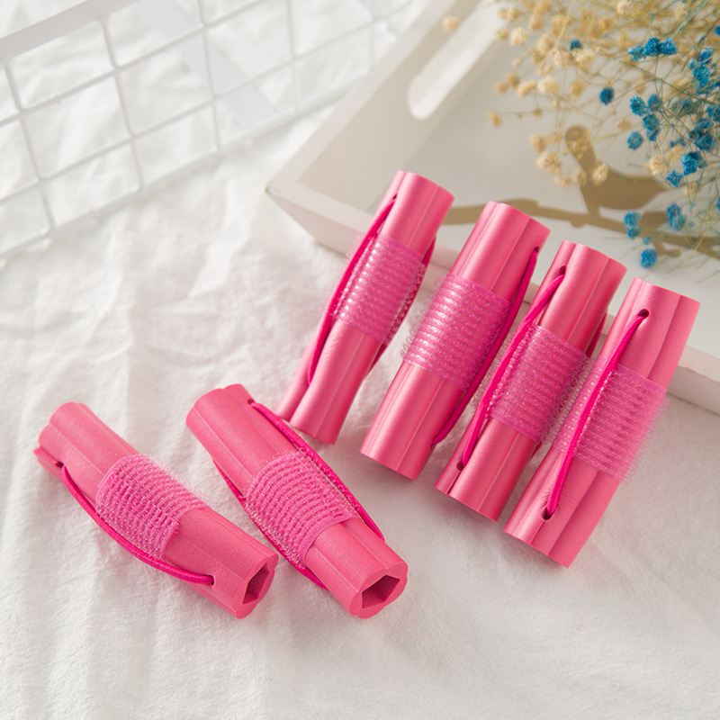 睡眠花朵自粘卷卷发筒海绵卷发器日韩流行不伤发卷发神器 梨花diy