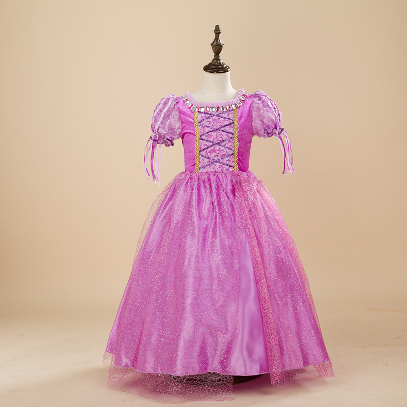 2017新款春秋款爱洛公主裙睡美人连衣裙儿童表演礼服裙