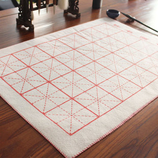 梅林翰光文房四宝毛笔书法用品书空白米格书画毛毡 50*70cm毛毡