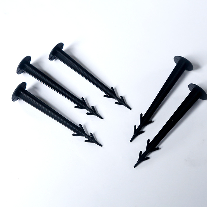 Black Pp Gardening Stake Greenhouse Orchard Fixed Plastic Peg Stake Weed Barrier Stake Weeding Cloth Stake Wholesale