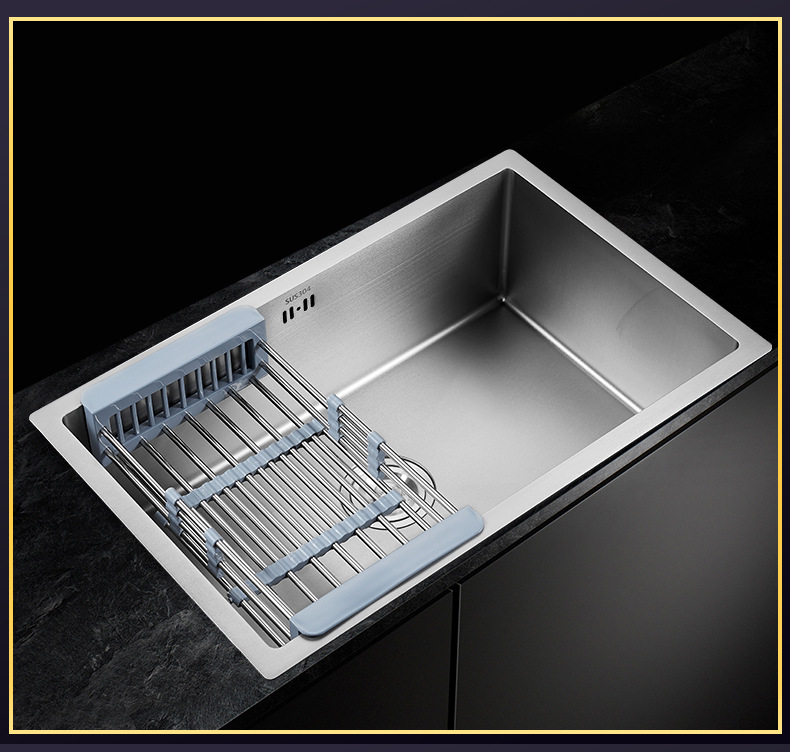 304手工台下单盆6843加厚厨房304不锈钢洗菜盆洗碗池水槽