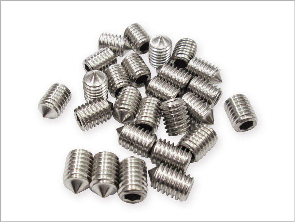 304不锈钢机米螺丝紧定尖端无头内六角尖端螺钉顶丝m3 m4 m5