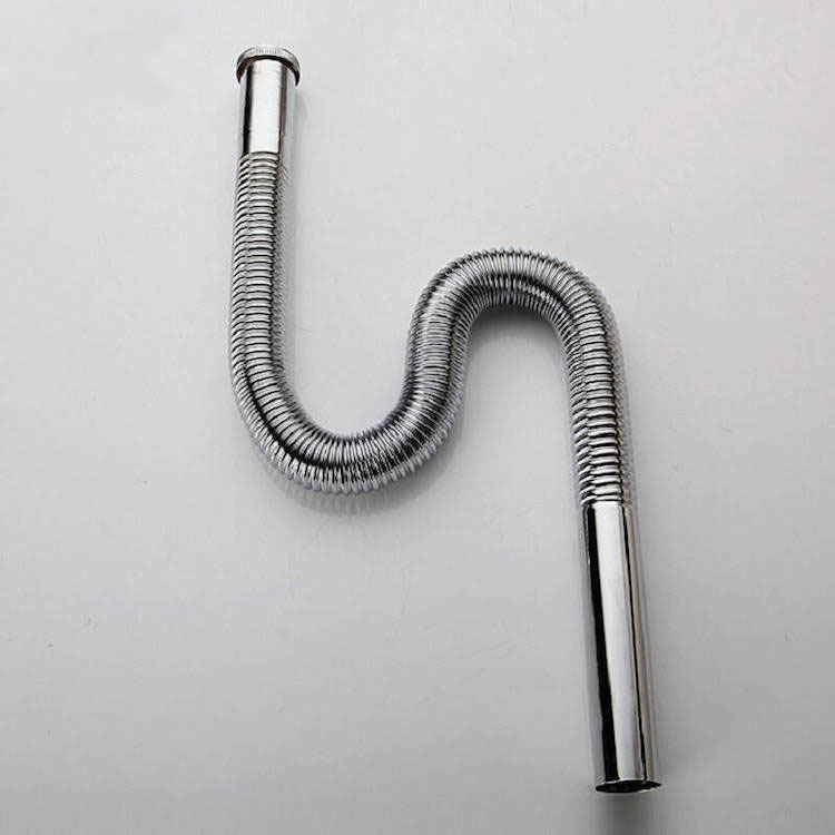 厂家爆品全波304不锈钢下水管洗脸台盆通用下水s弯去水管