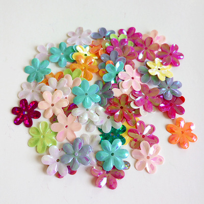 pvc珠光亮片 幻彩镭射片 服装辅料珠片小包装 diy手工亮片15m梅花