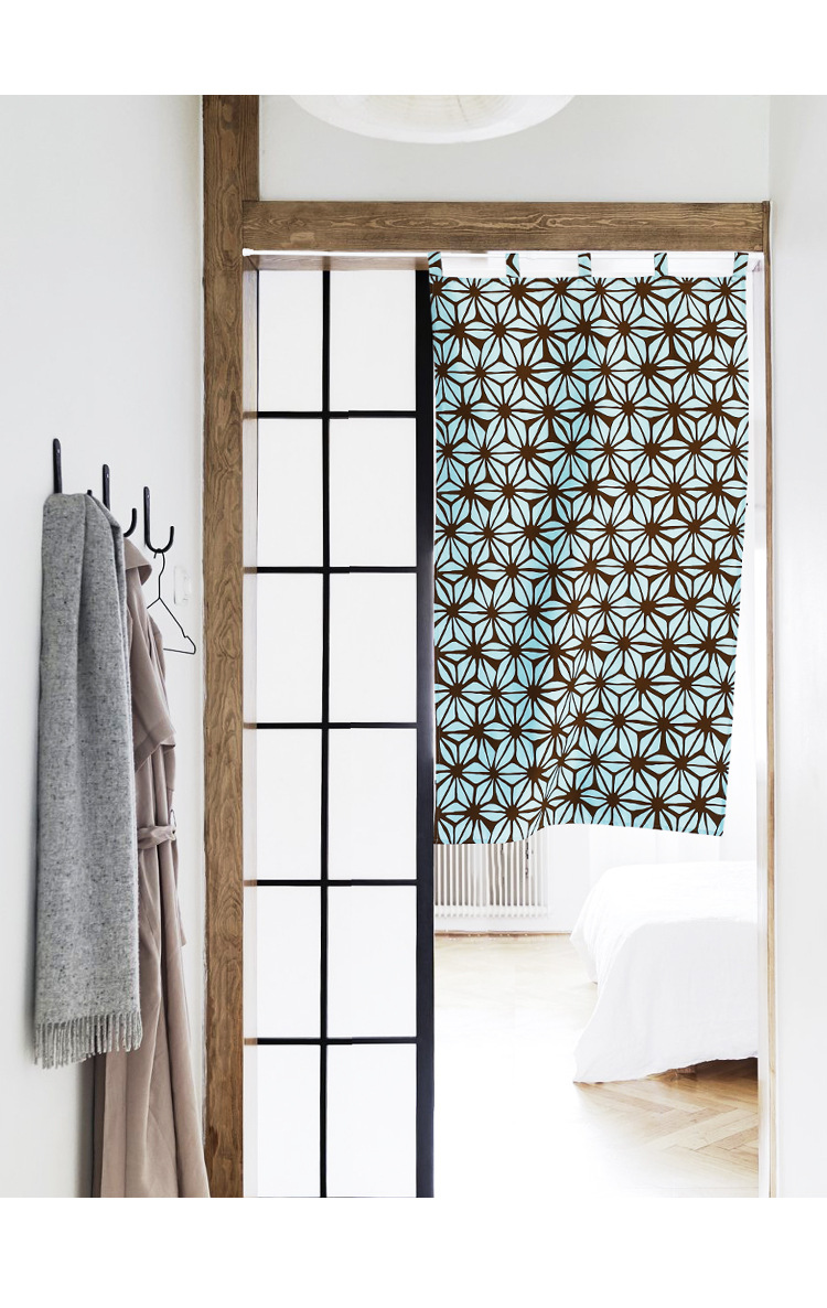 布艺门帘免打孔小窗帘隔断帘厨房卧室门帘装饰卫生间隔断半帘挂帘