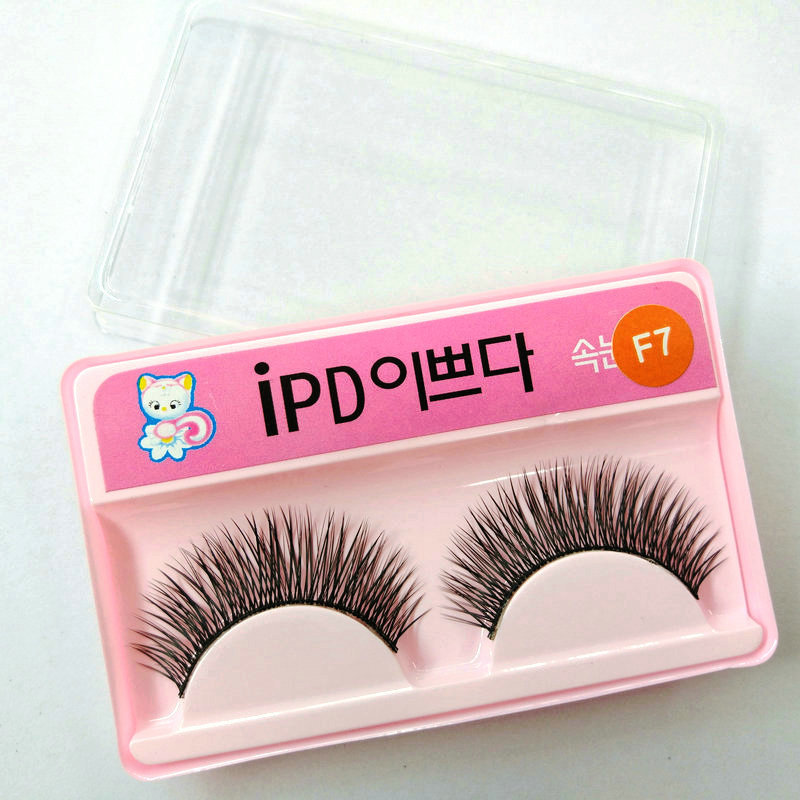 Kitten IPD False Eyelashes F7 Natural Dense Cross Long False Eyelashes 10 Pairs/Box