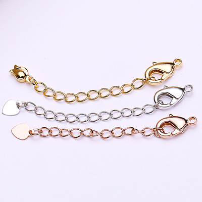 批发珍珠项链手链扣 延长链尾链 可调节 diy手工饰品配件扣