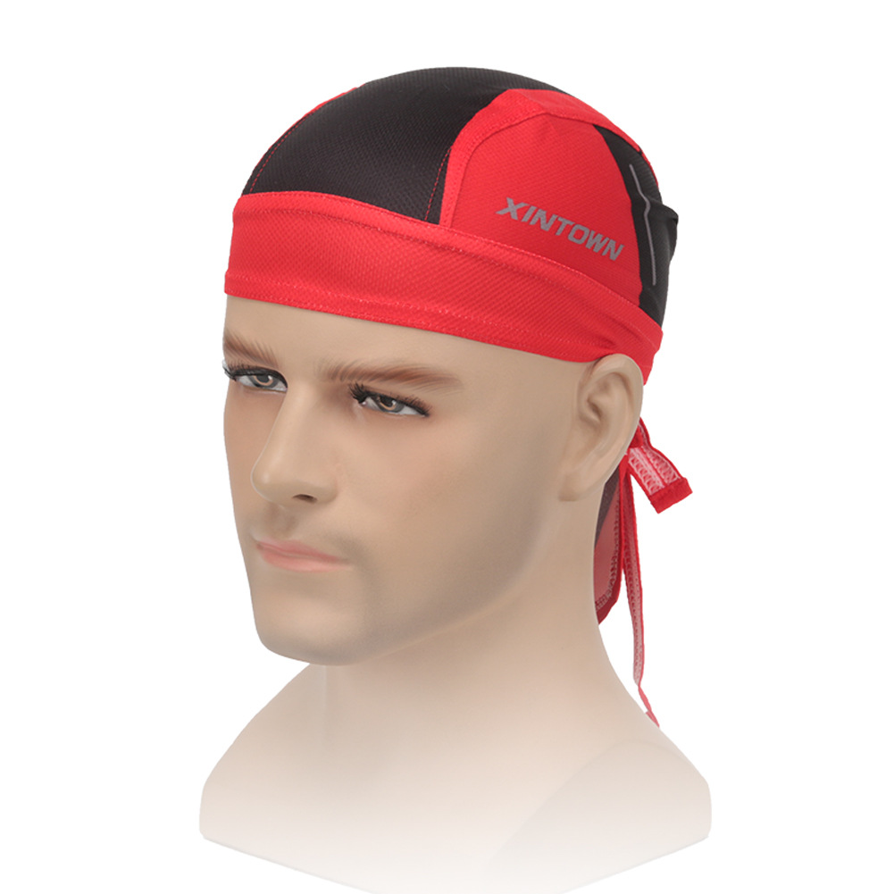 xintown炎骑红海盗帽骑行户外运动海盗头巾山地公路自行车运动帽