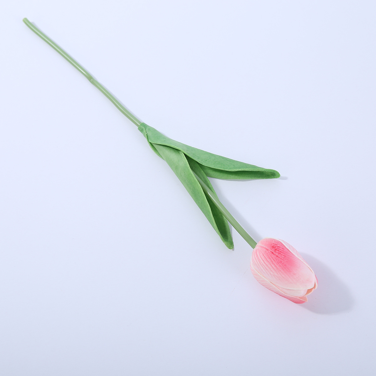 单支迷你郁金香假花纯手工郁金香塑料花专业定制仿真花厂家批发