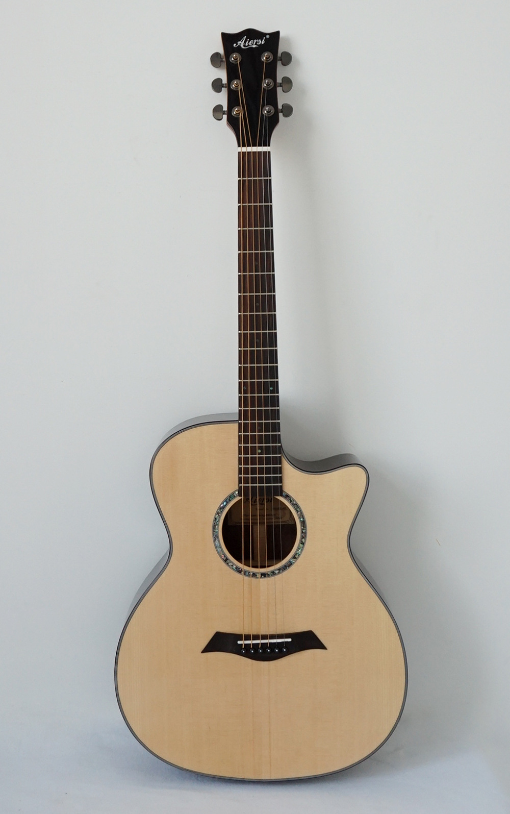 缺角吉他40寸单板民谣吉他红松/云杉面木成人教学吉他一件代发