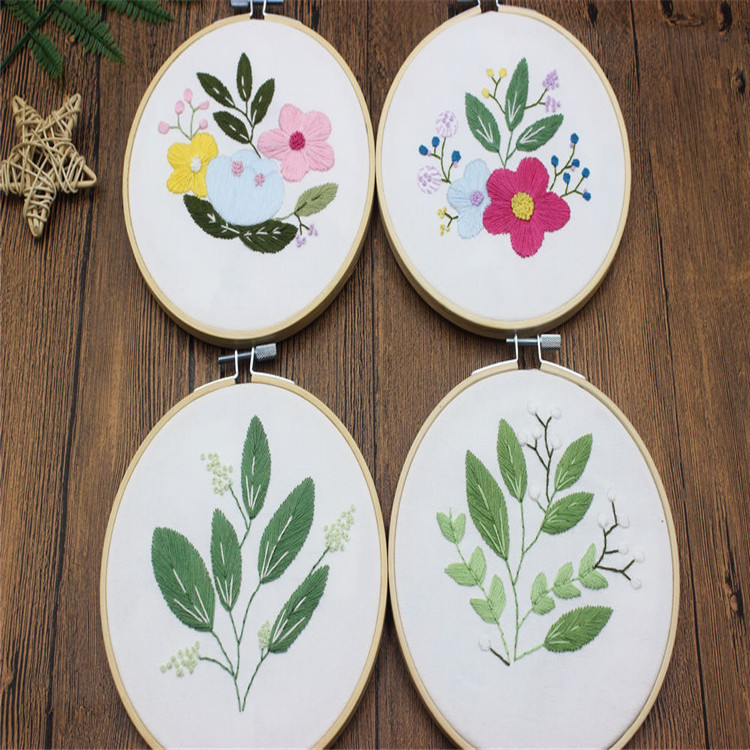 原创手工diy刺绣十字绣绣绷材料包 布艺手工艺品 厂家一件代发