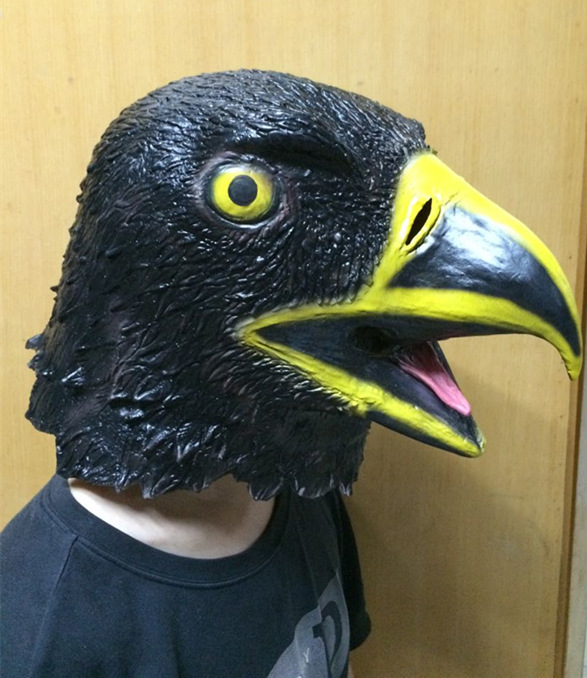 里约大冒险老鹰面具 动物面具逼真鸟头套面具酒吧派对舞会cos模特