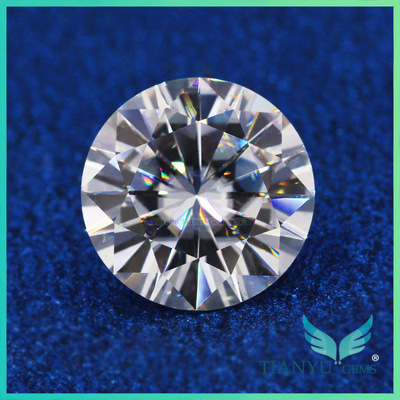 高品质 比利时切割 极白莫桑石 3mm~10mm 专业优化 宝石加工