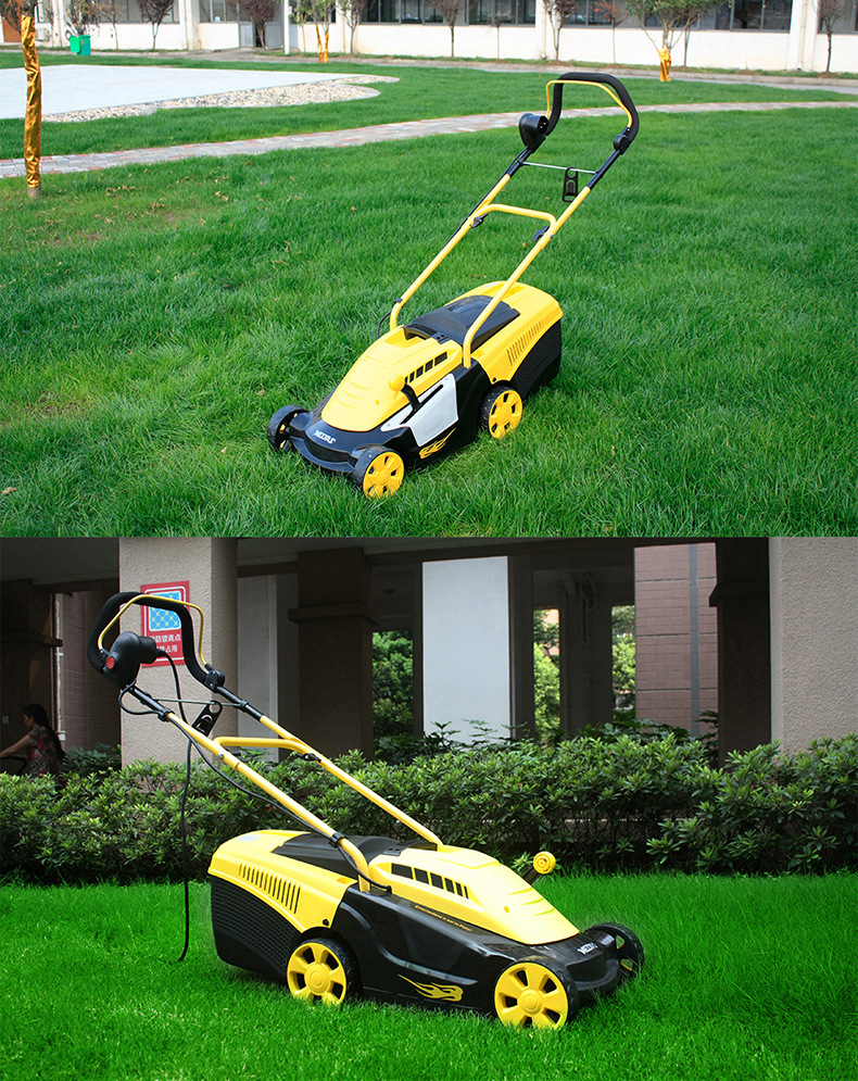 美达斯 1200w手推式电动割草机 小型除草机打草机 草坪机剪草机