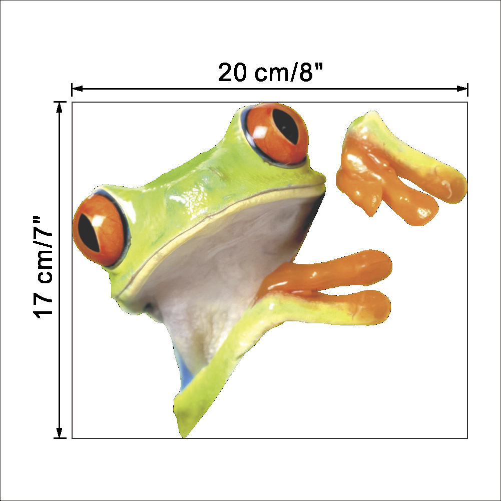 3d立体青蛙墙贴创意diy汽车美化装饰贴画pvc可移除防水马桶贴批发