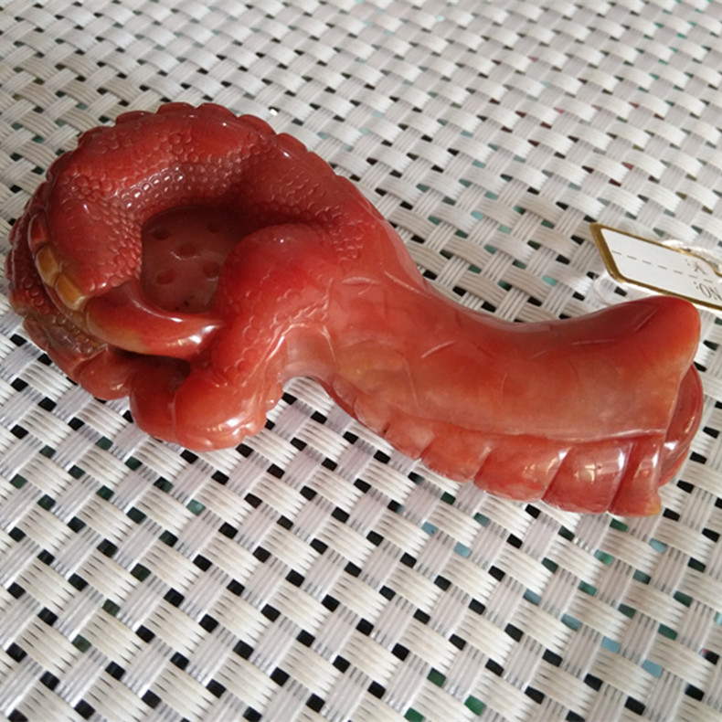 a货黄龙玉手玩件手工雕琢红龙玉凤爪鸡爪时尚手把件礼品腾冲御鑫