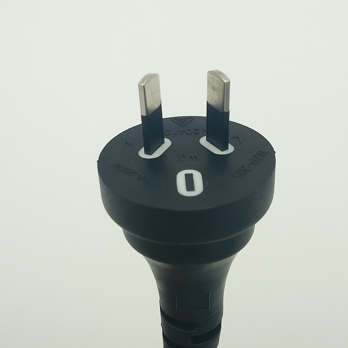 澳规 纯同正标2*0.75平方插头线 澳规圆头两插对八字尾电源线