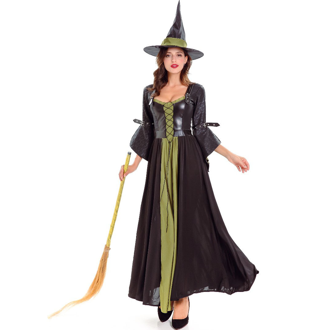 外贸欧美成人女士万圣节女巫服装 性感巫婆装 化妆舞会表演巫师服