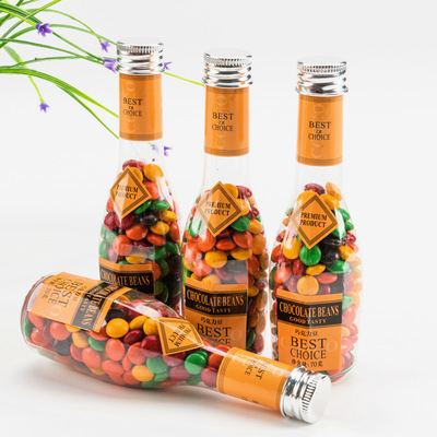 正荣巧克力豆70g创意角马瓶儿童糖果休闲零食cosco酒瓶装厂家直销