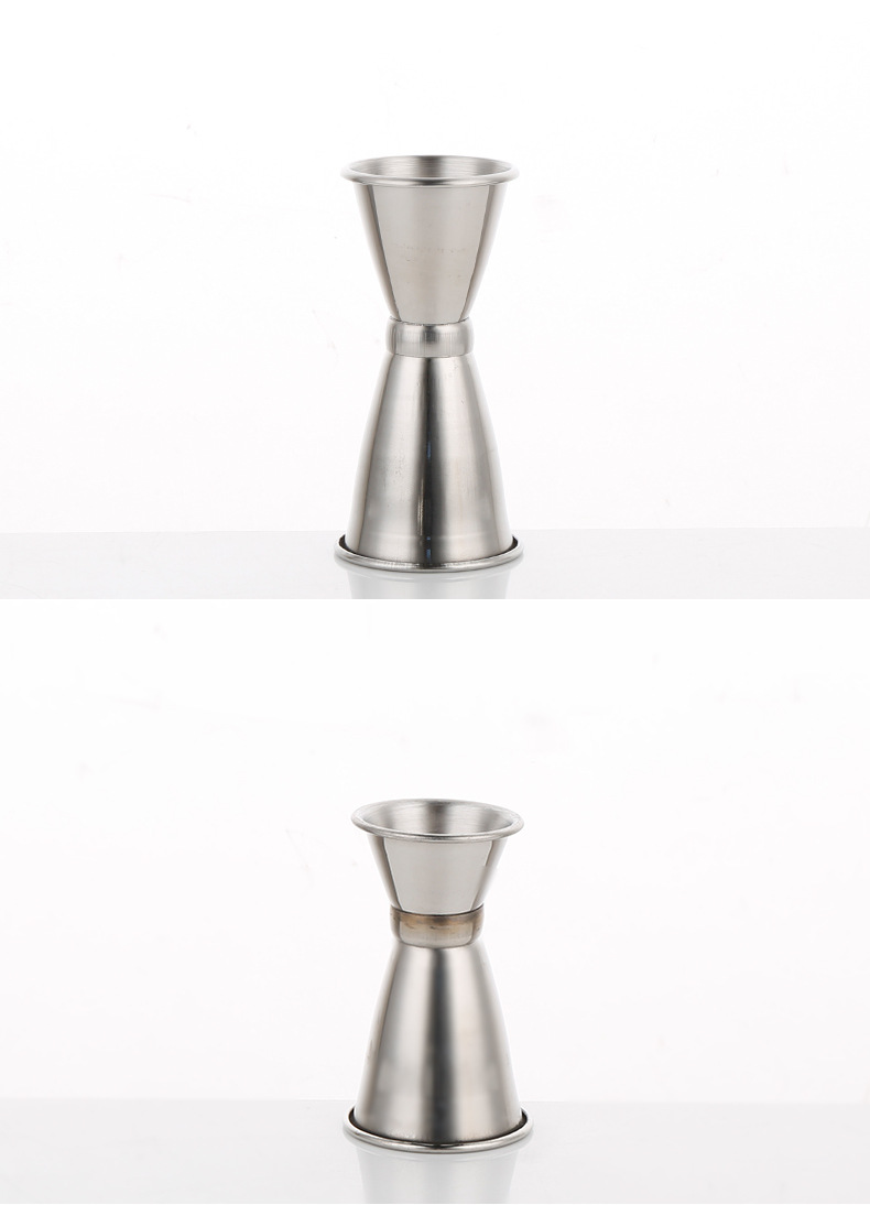 不锈钢盎司杯 双头量酒器不锈钢量杯 两头量酒杯吧台调酒器