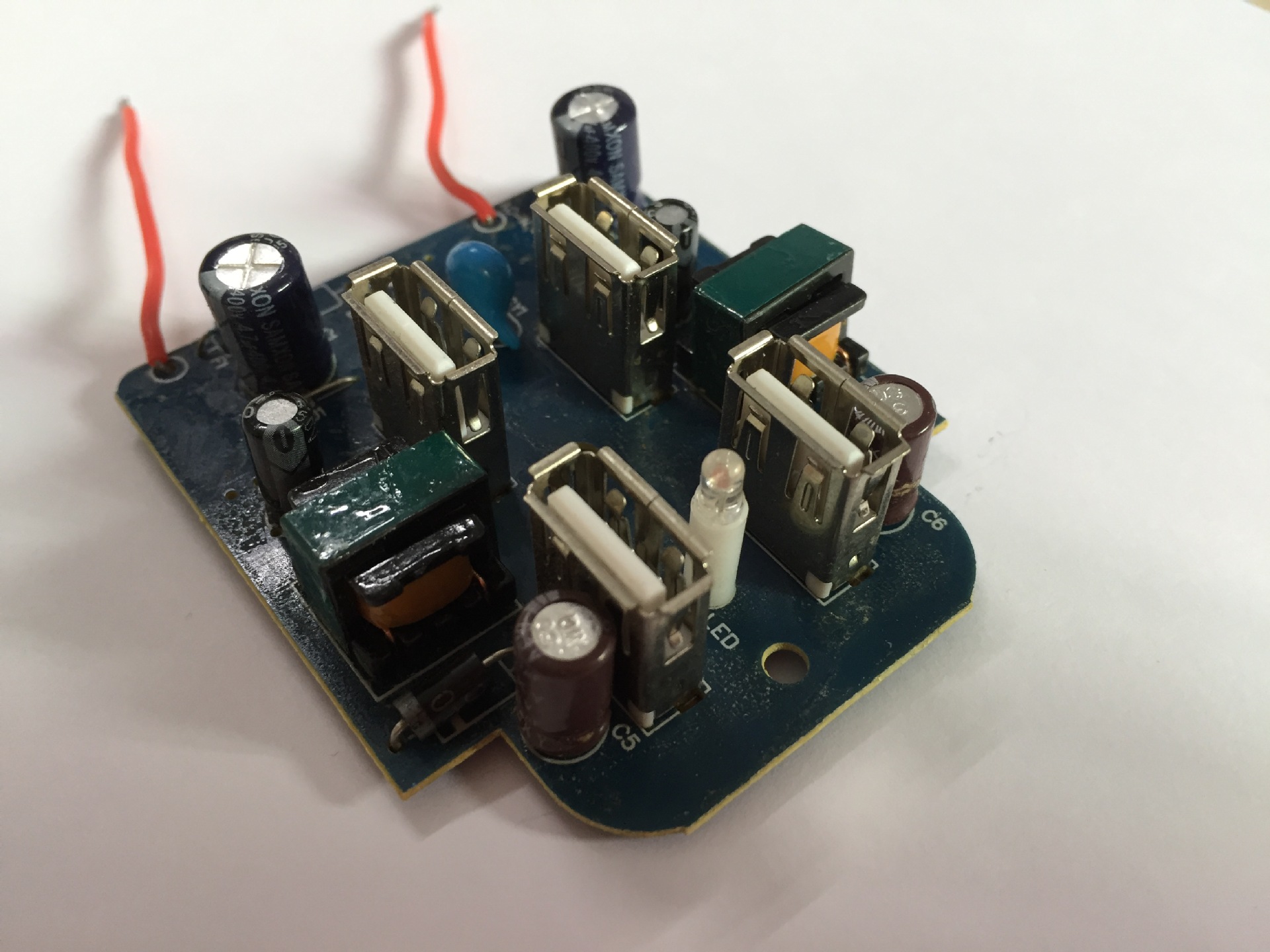 志通直供插座配件4usb 5v4a排插充电线路板 墙插电路板 zto-102a