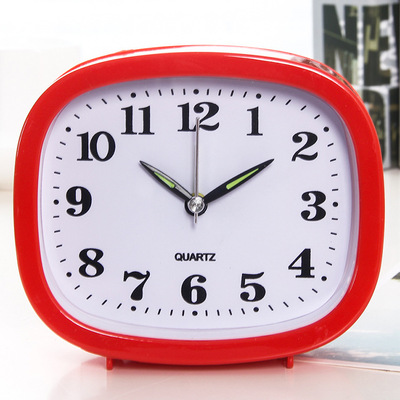 糖果色台钟立体字椭圆形状电子钟懒人可爱时尚时钟台钟会销礼品赠